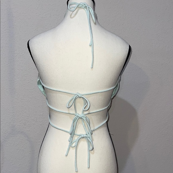 Forever 21 Women's Open-Back Halter Crop Top in Mint Size Small - Picture 8 of 13